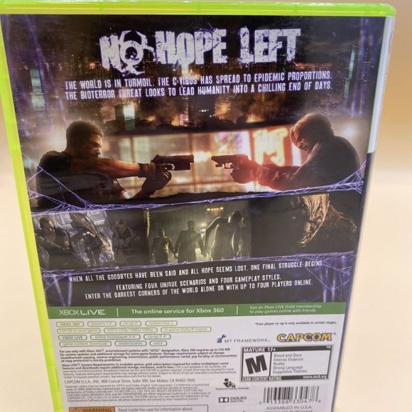 Resident Evil 6 (Microsoft Xbox 360, 2012) 2 Disc No Manual. - Picture 4 of 4